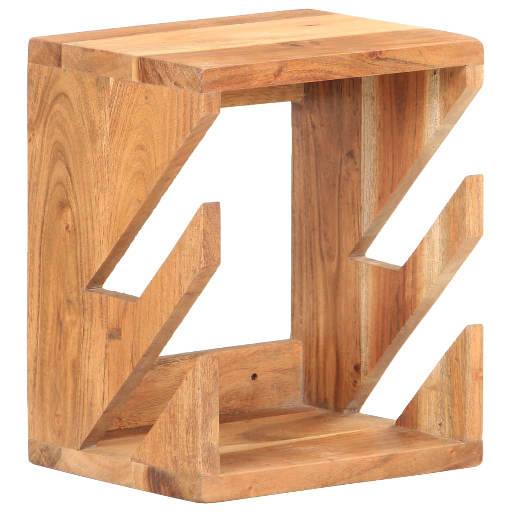 Væghængt skateboardstativ 25x20x30 cm massivt akacietræ - number 10.