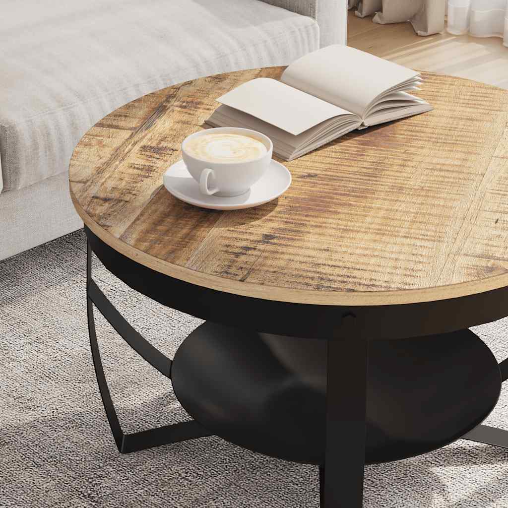 Stolik kawowy ø68x43 cm surowe drewno mango - number 3.