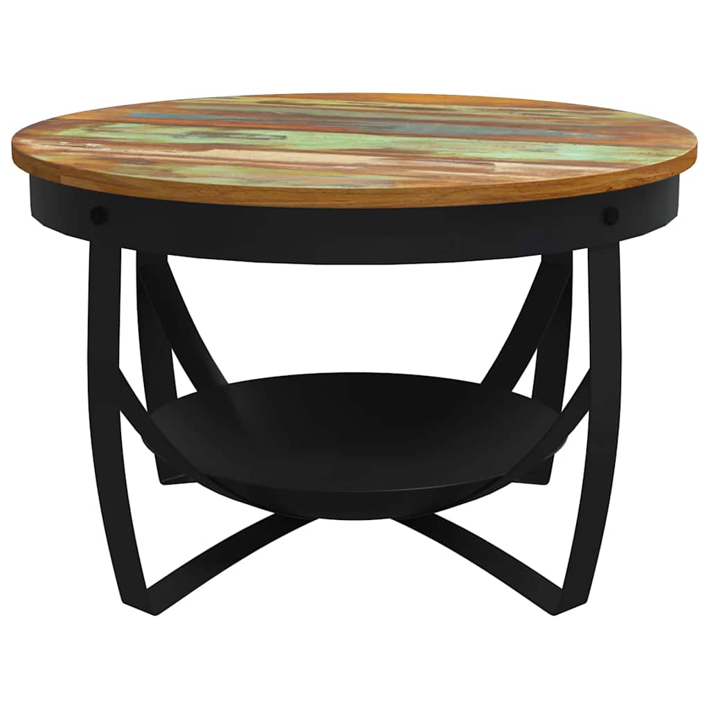 Sofabord ø68x43 cm massivt genbrugstræ - number 4.