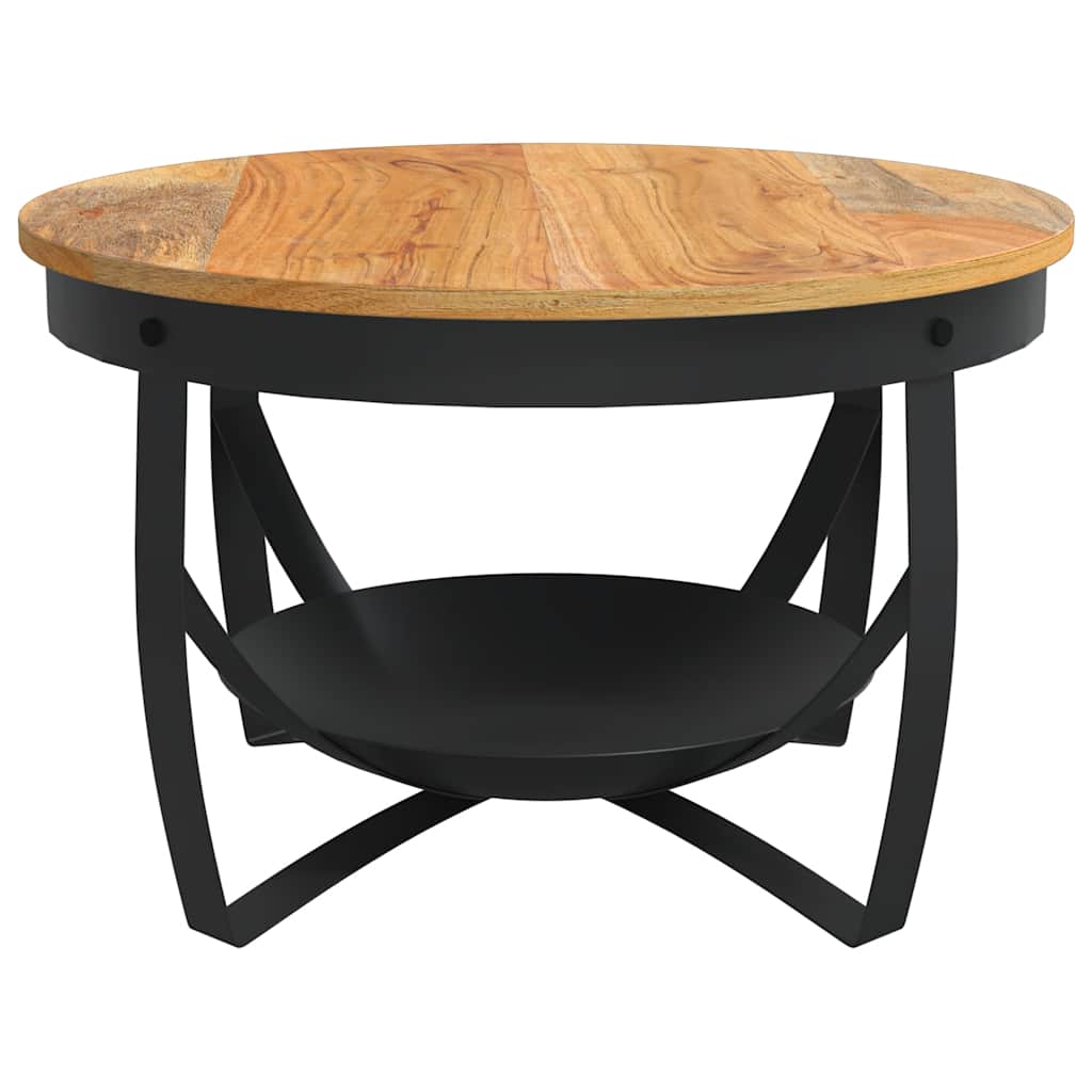 Sofabord ø68x43 cm massivt akacietræ - number 5.