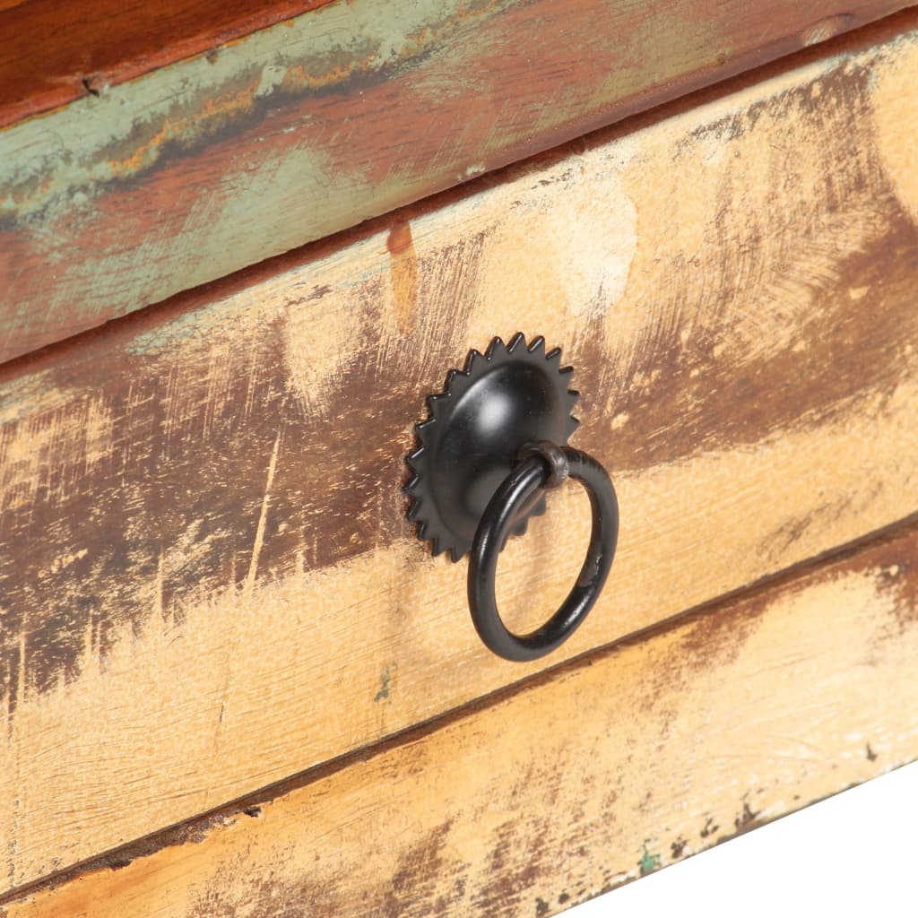 Tv cabinet 117x30x41 cm solid recycled wood - number 5.