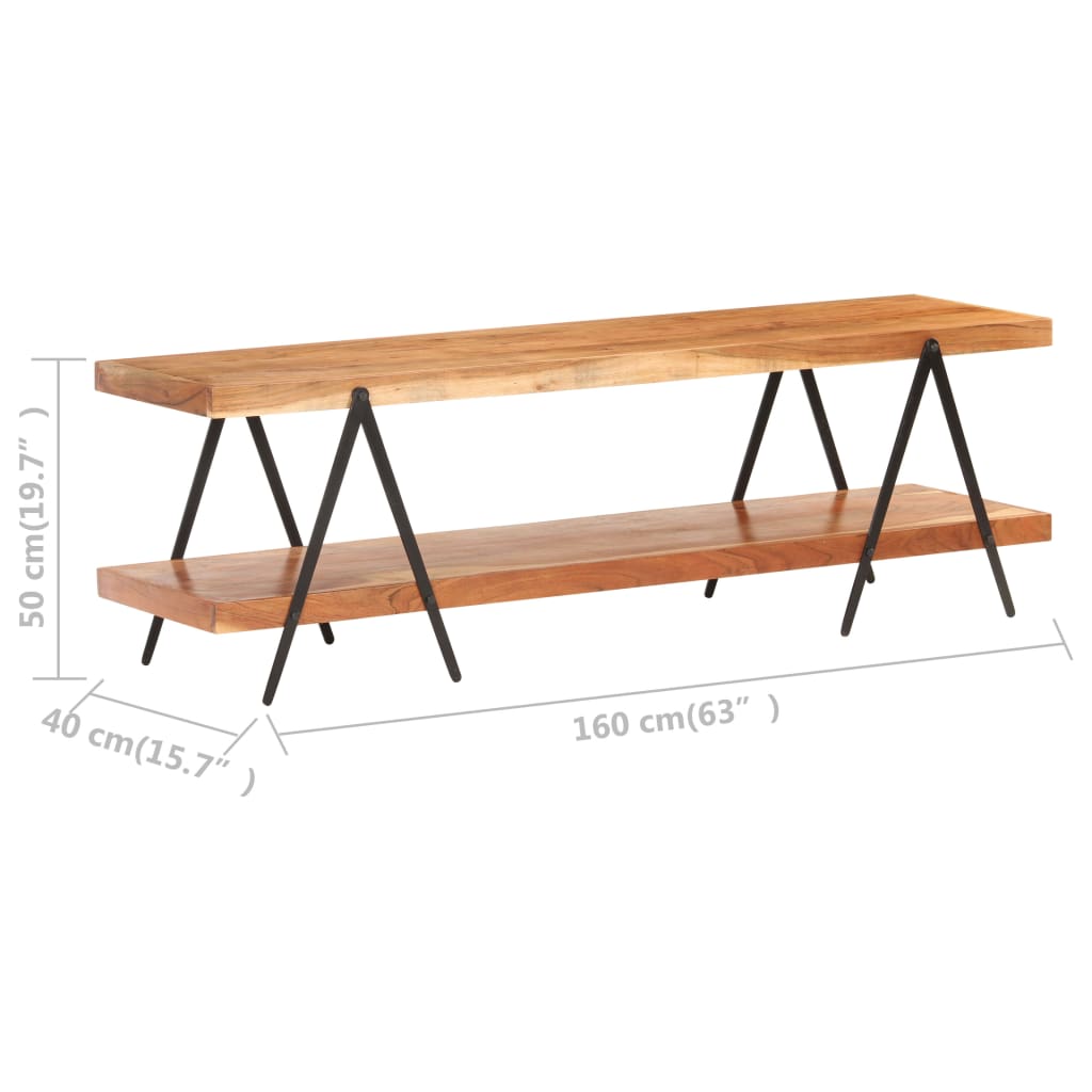 Tv-skap 160x40x50 cm heltre akasietre - number 5.