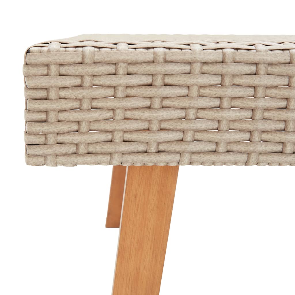 Udendørs sofabord polyrattan beige - number 4.