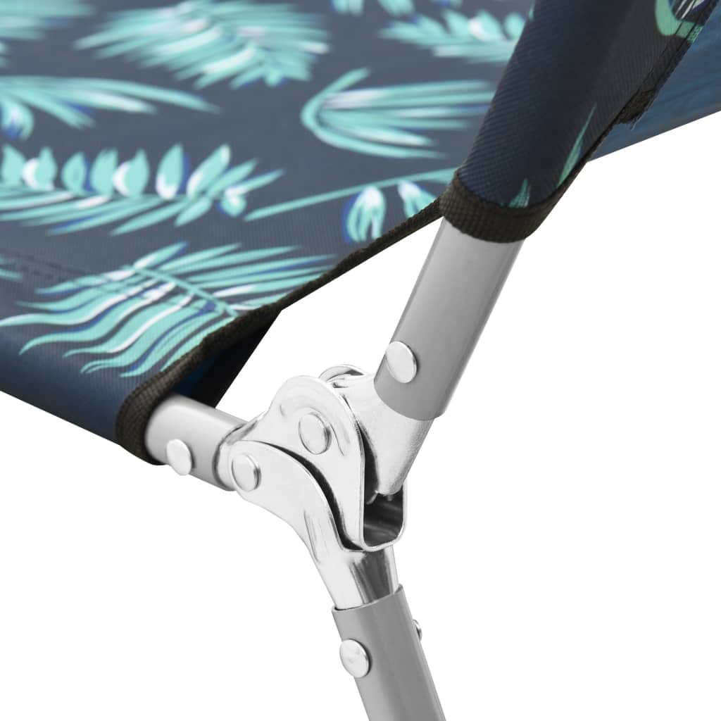 Sklopiva ležaljka od čelika i otisak listova na tkanini - number 7.