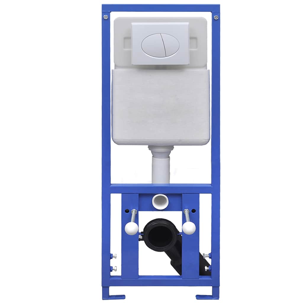 Wc suspendu sans rebord et avec réservoir caché en céramique blanche - number 12.