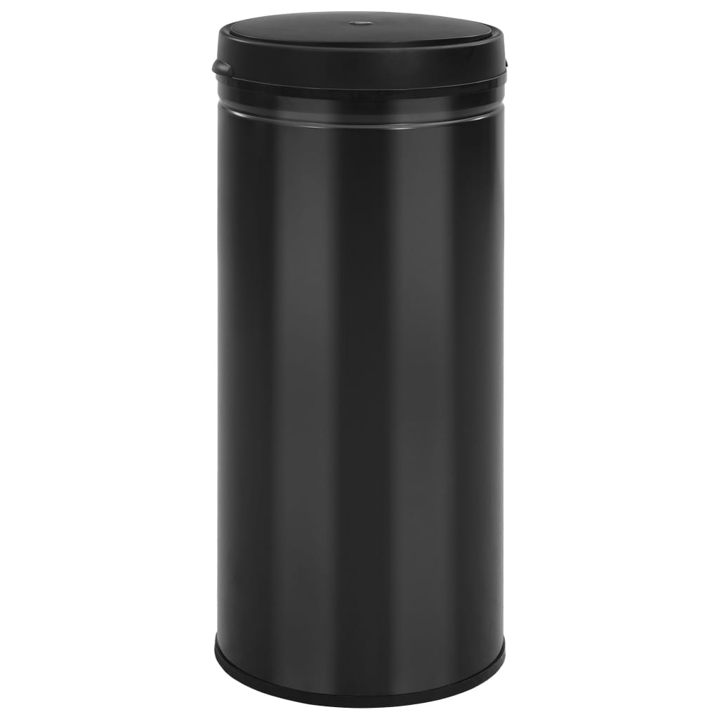 Waste bin with sensor 80 l carbon steel black - number 2.
