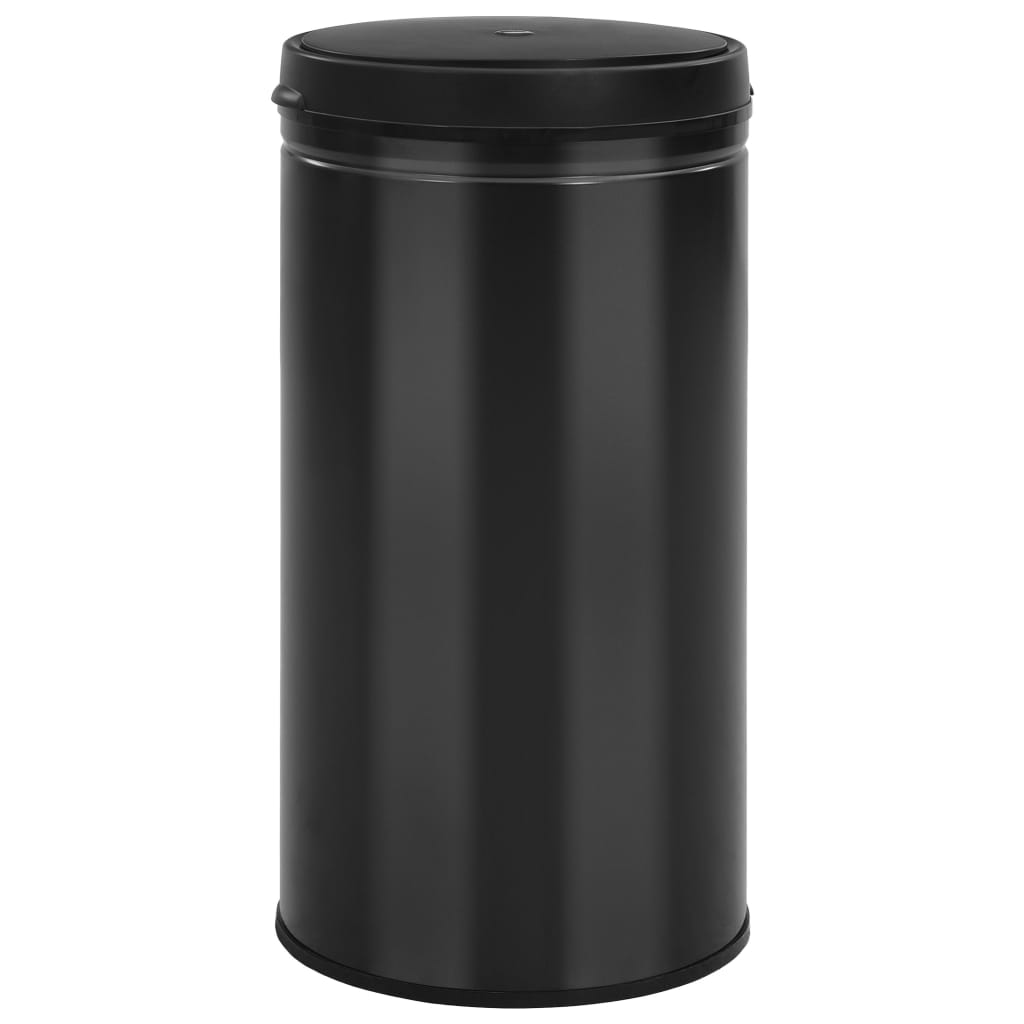 Waste bin with sensor 60 l carbon steel black - number 2.