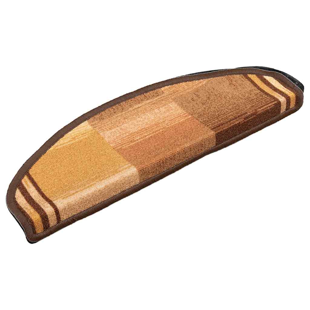 Selvklæbende trappemåtter stk. 65x21x4 cm - brun, 15, halvrund - number 2.