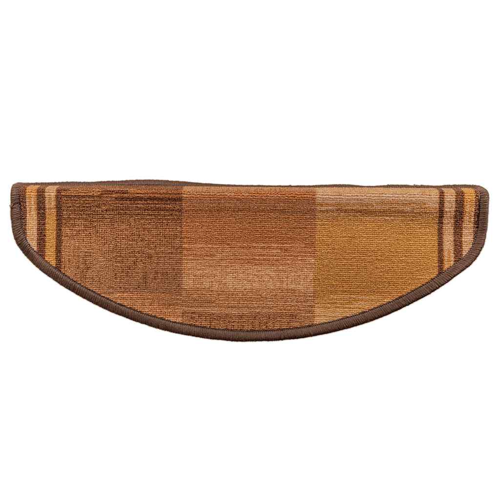 Selvklæbende trappemåtter stk. 65x21x4 cm - brun, 15, halvrund - number 4.