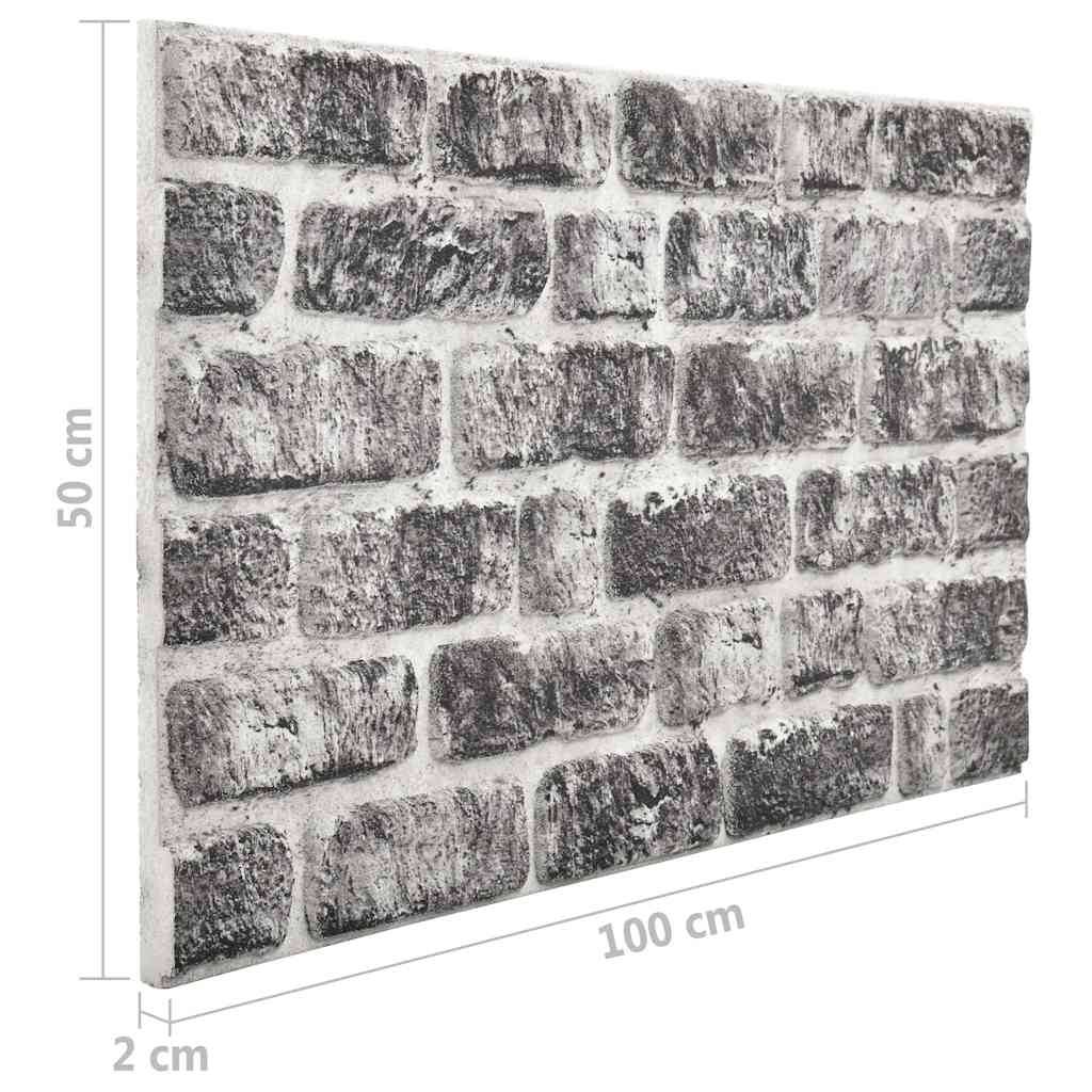 3d-vægpaneler 10 stk. murstensdesign eps mørkegrå - number 8.