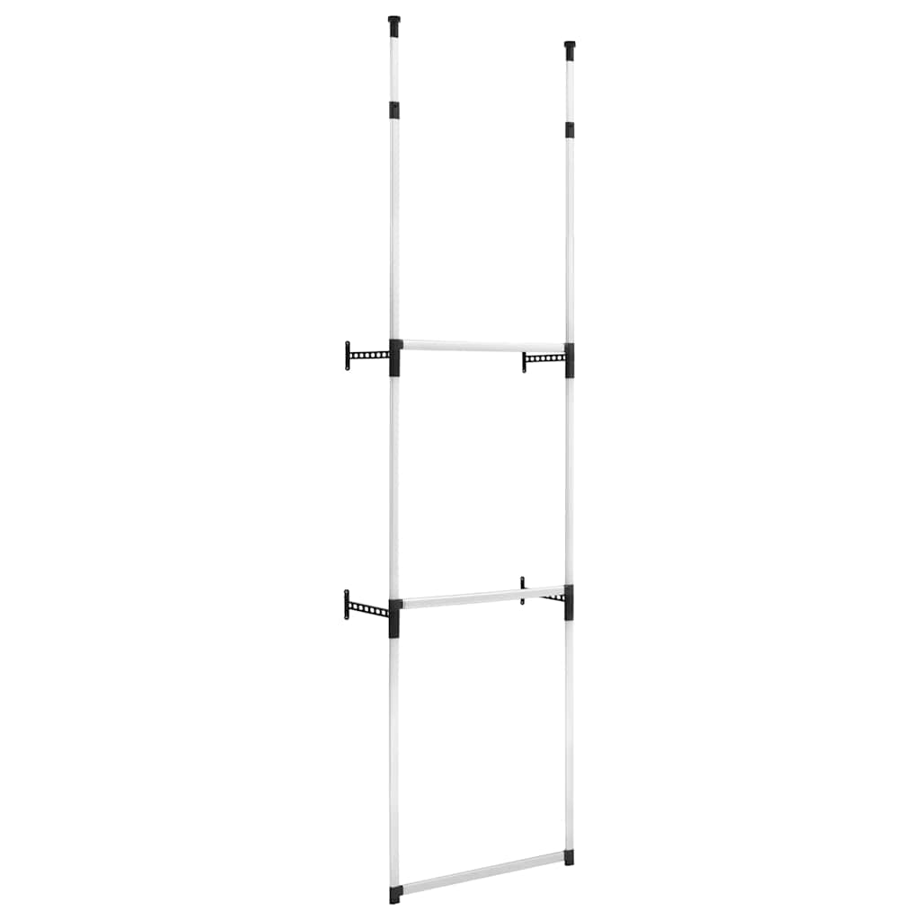 Teleskopisk garderobesystem med stænger aluminium - number 2.