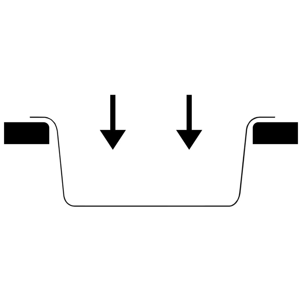 Dubbel diskbänk med överloppshål granit - grå - number 7.