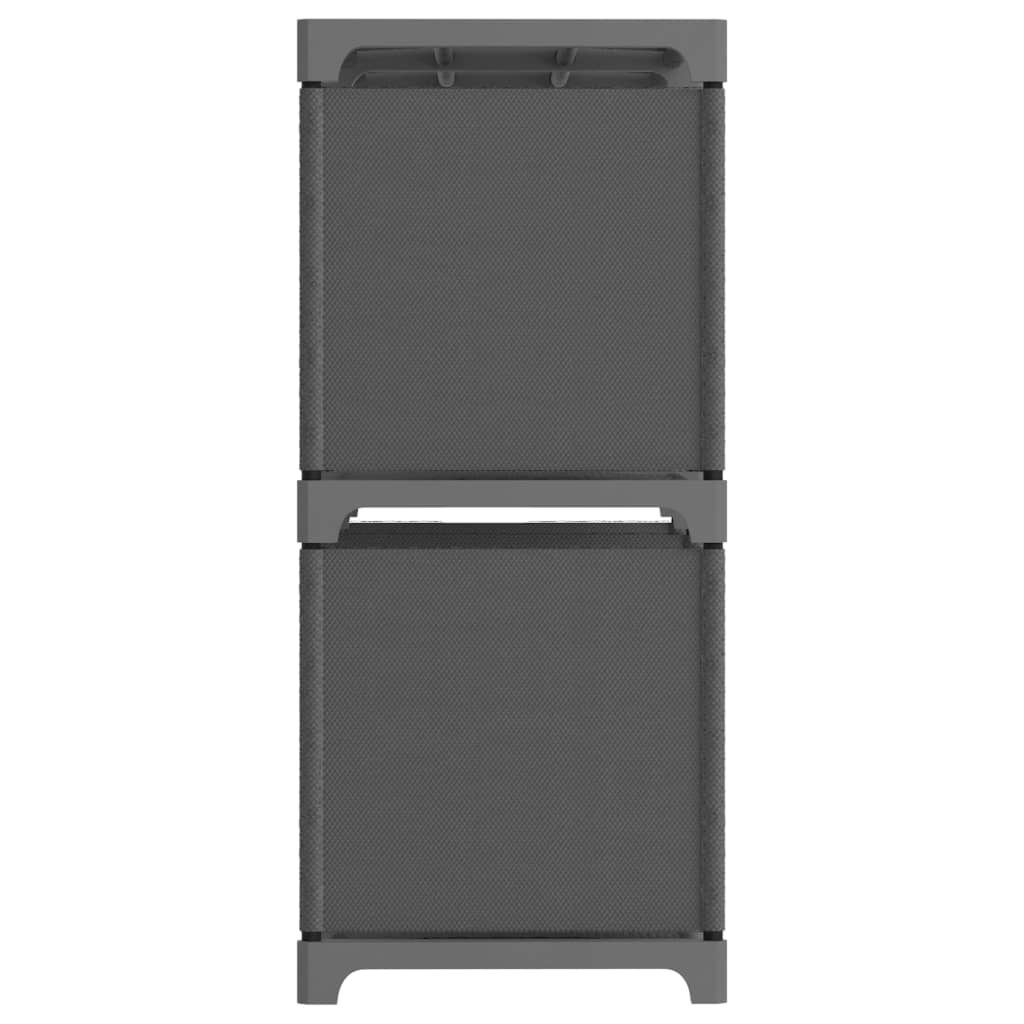 Półka ekspozycyjna z 5 przegródkami w kształcie sześcianu 103x30x72,5 cm tkanina - szara, 5 kostek, 1, z pudełkami - number 3.