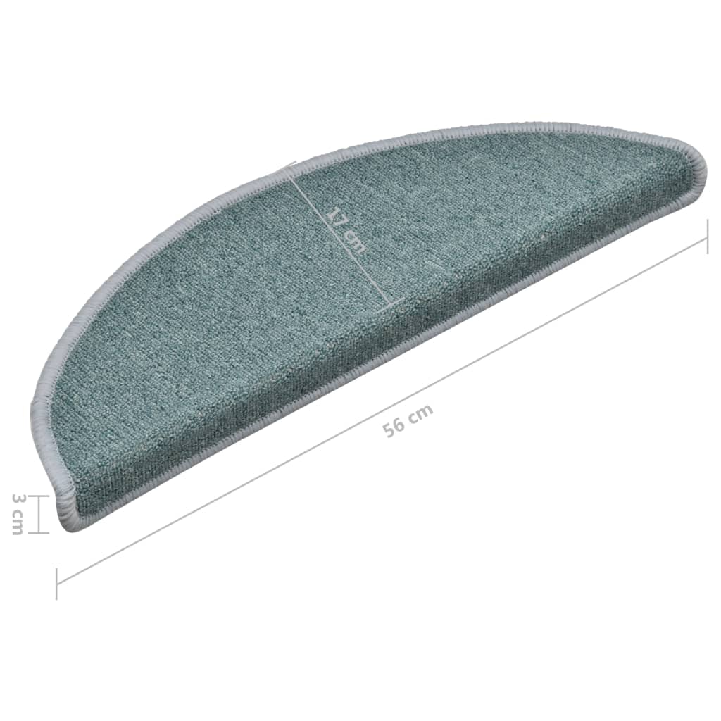 Tapis d'escalier pc. bleu - bleu 1, 56 x 17 x 3 cm, 15 - number 9.