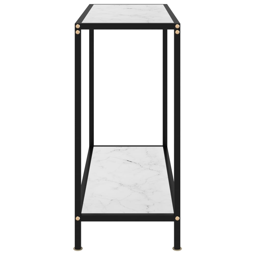 Console en verre trempé - blanc, 80 x 35 x 75 cm, 1, avec pieds - number 3.