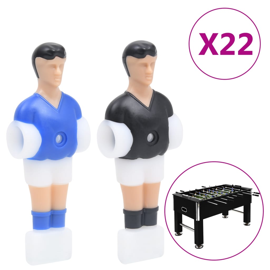 Spillerfigurer til bordfodbold til 12,7 mm stang 22 stk. - number 1.