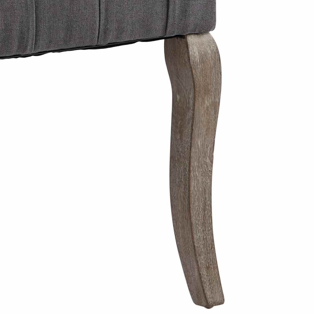 Krzesła do stołu jadalnego 2 szt. tkanina imitująca len szara - number 6.