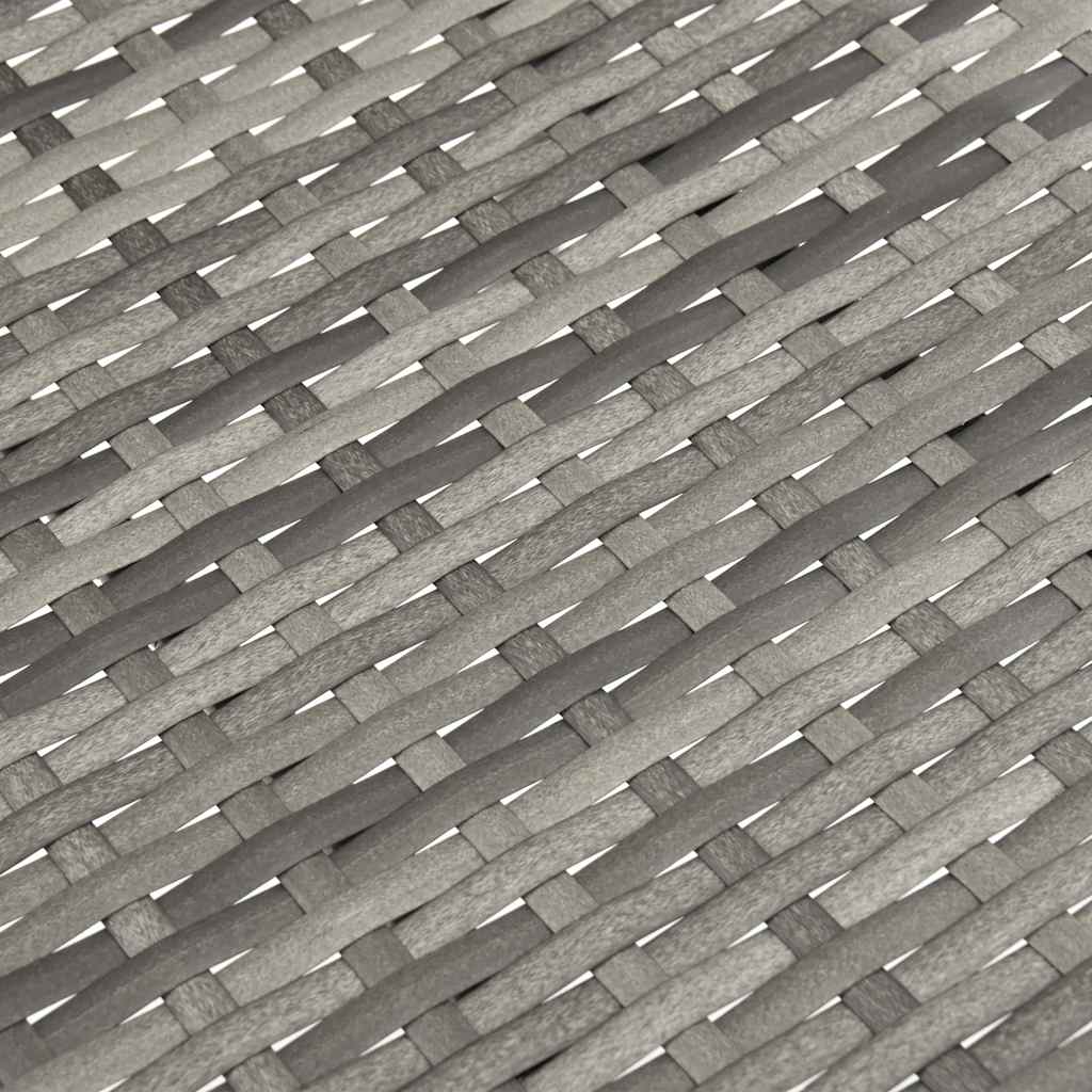 Havestole 6 stk. stabelbare polyrattan grå - number 8.