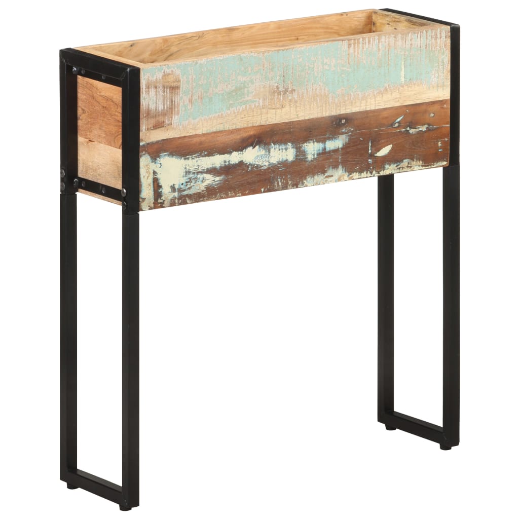 Planter 60x20x68 cm solid recycled wood - number 11.