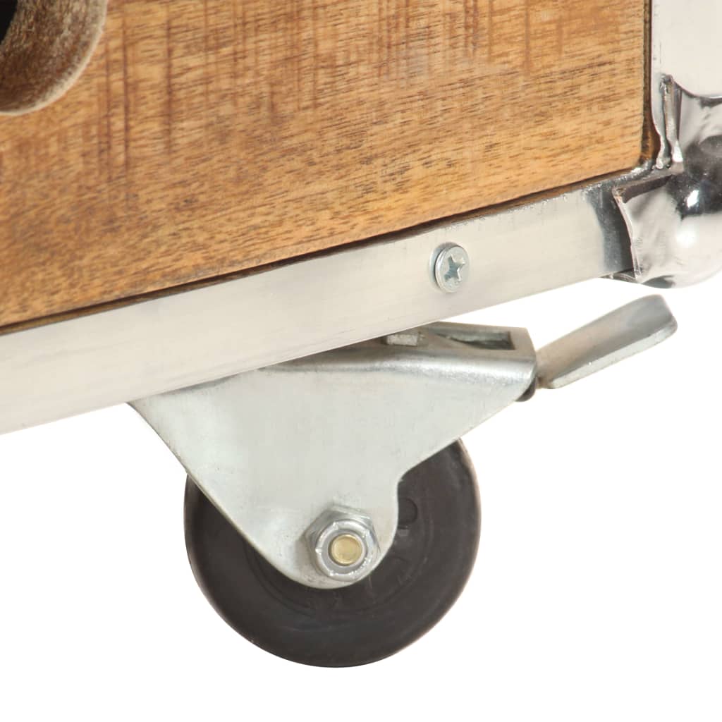 Sofabord 89x59x33 cm massivt ru mangotræ - number 6.