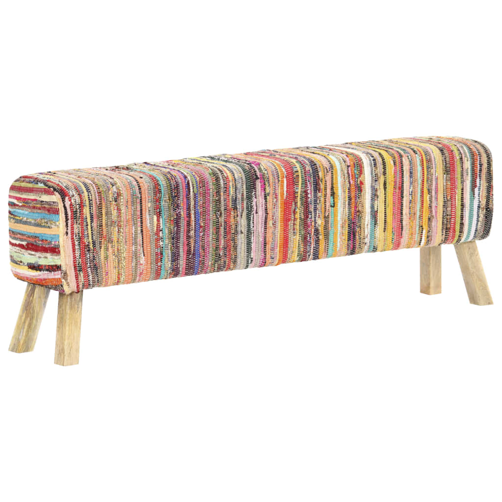 Bench 160 cm chindi mablit multicolored - number 7.