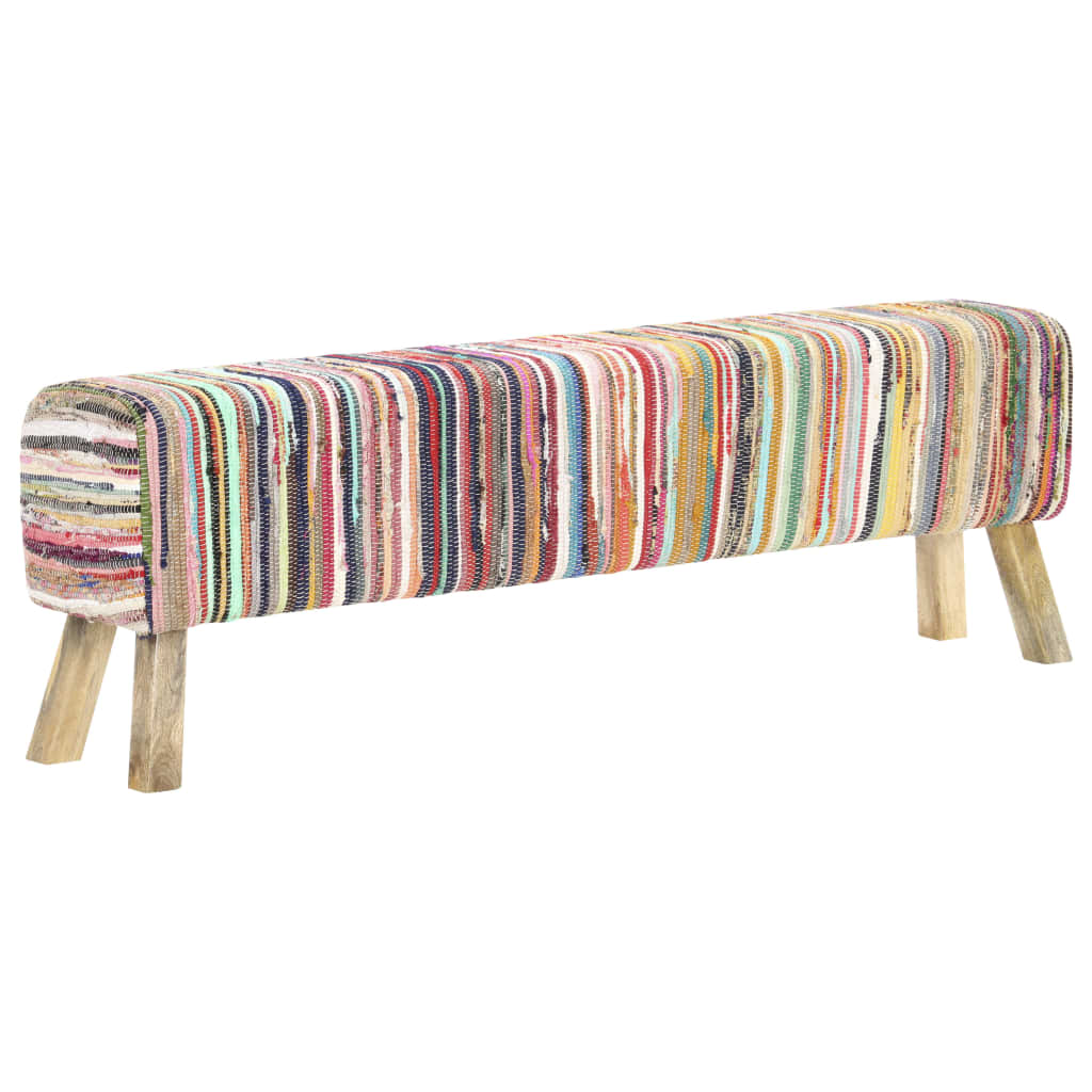 Bench 160 cm chindi mablit multicolored - number 9.