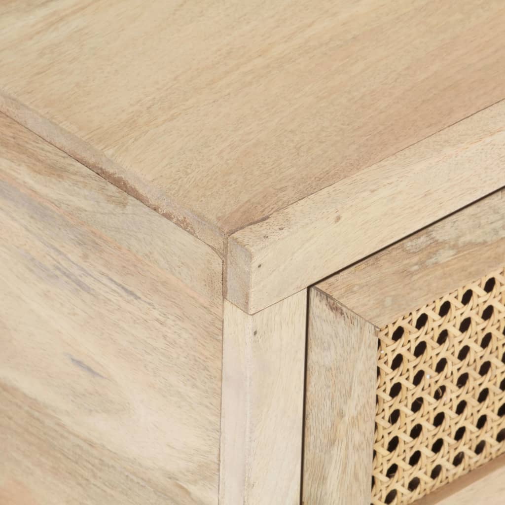 Stolić za kavu 90x50x37 cm masivno drvo manga i prirodna trska - number 5.