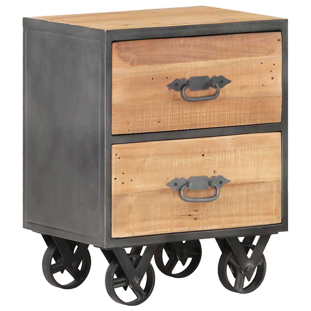 Szafka nocna 40x30x51 cm lite drewno z odzysku - number 11.