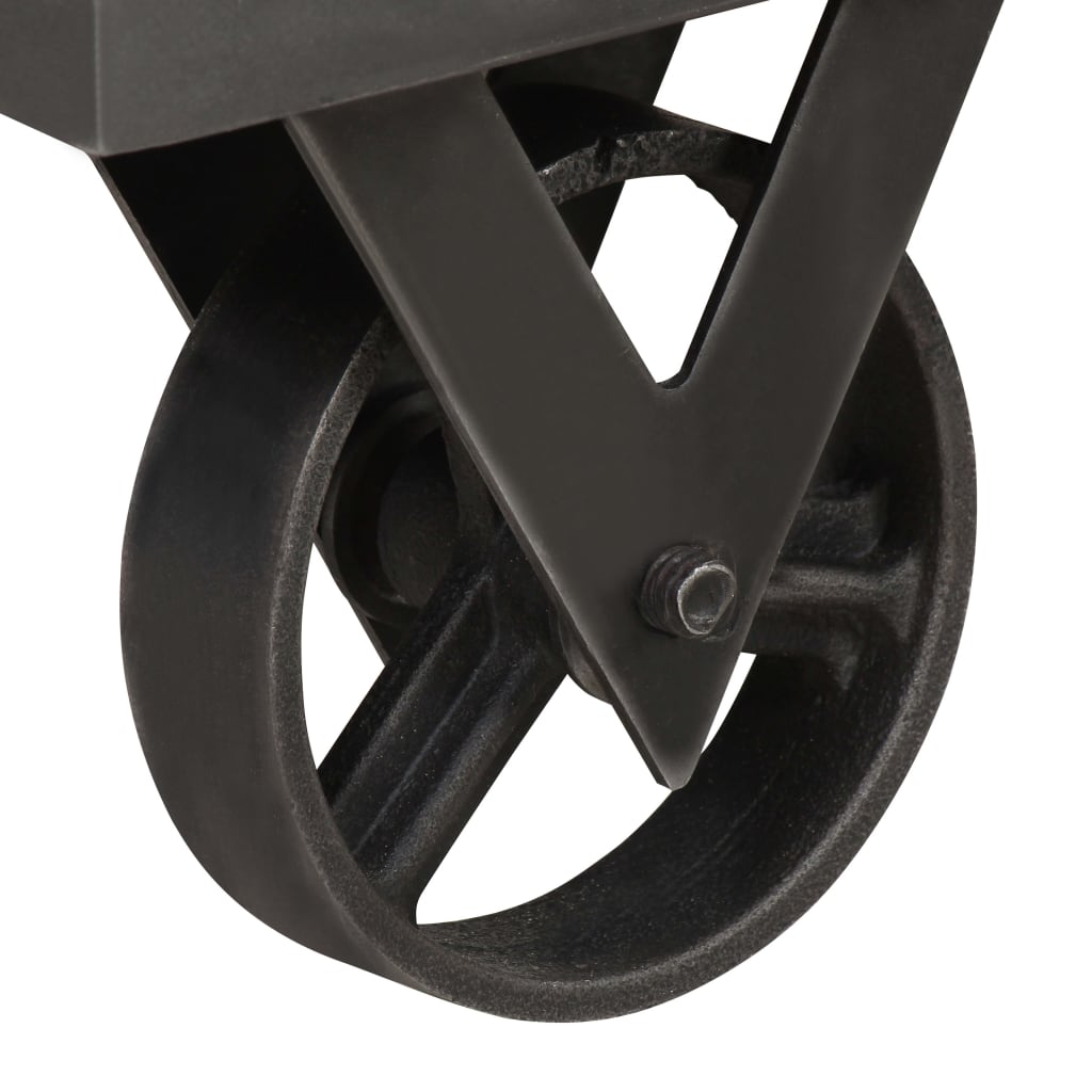 Stolik konsolowy 90x35x74 cm lite drewno z odzysku - number 6.