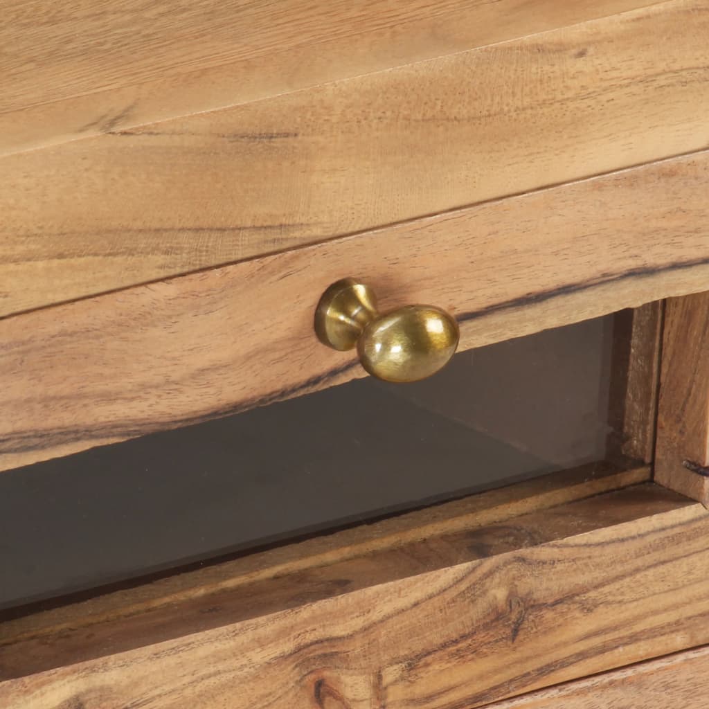 Tv-bord 110x30x40 cm massivt akacietræ - number 6.