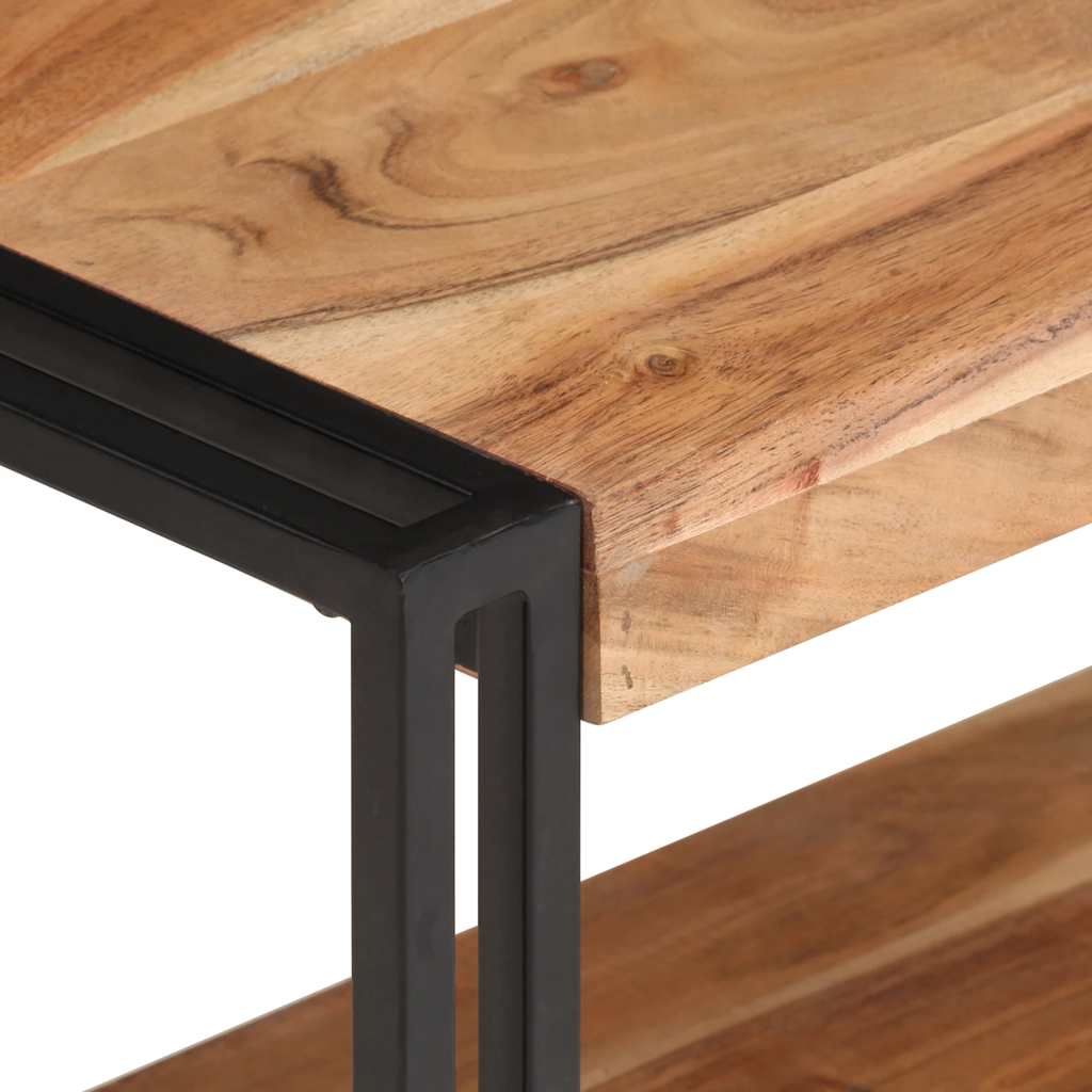 Tv-skab 120x30x40 cm massivt akacietræ - number 4.