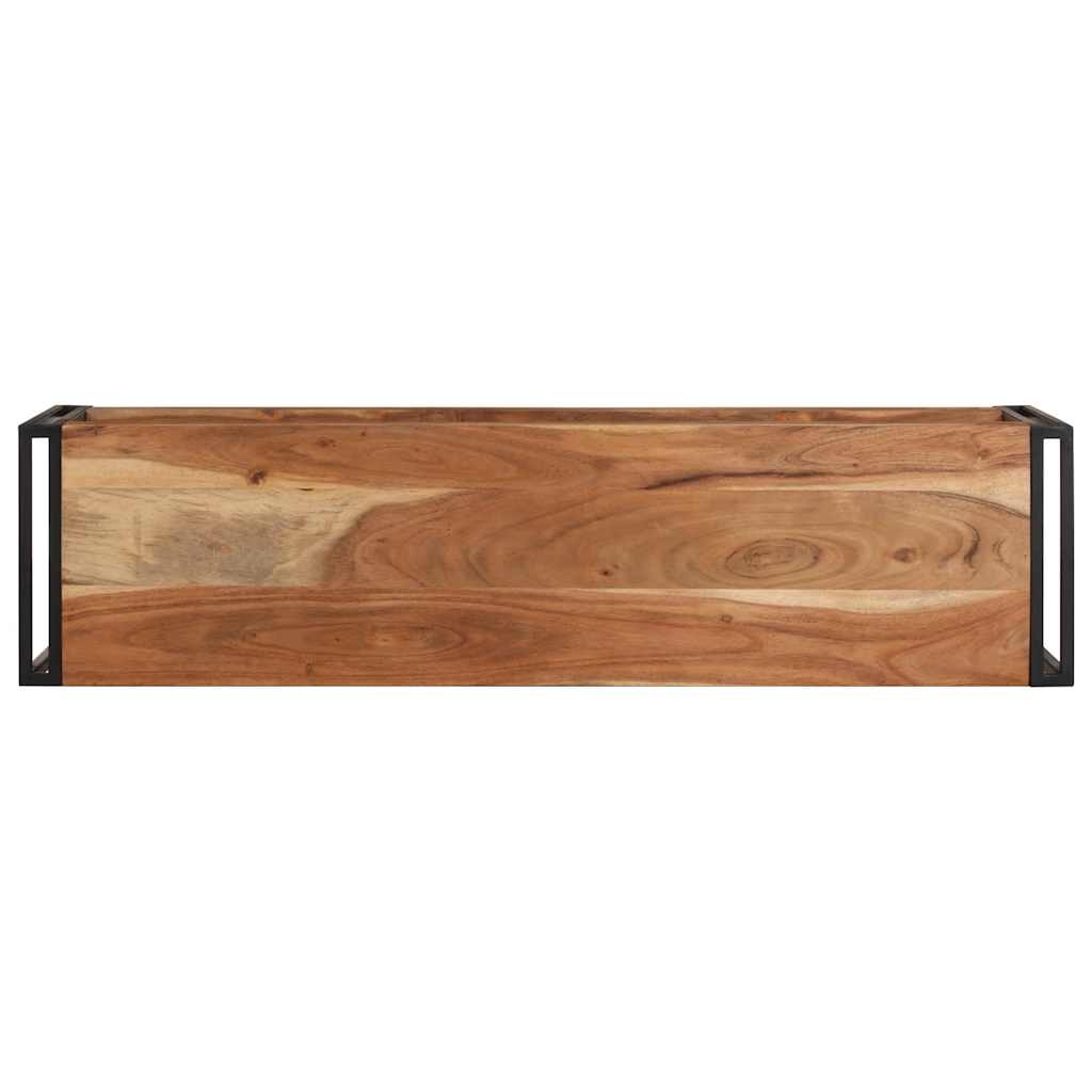 Tv-skab 120x30x40 cm massivt akacietræ - number 3.