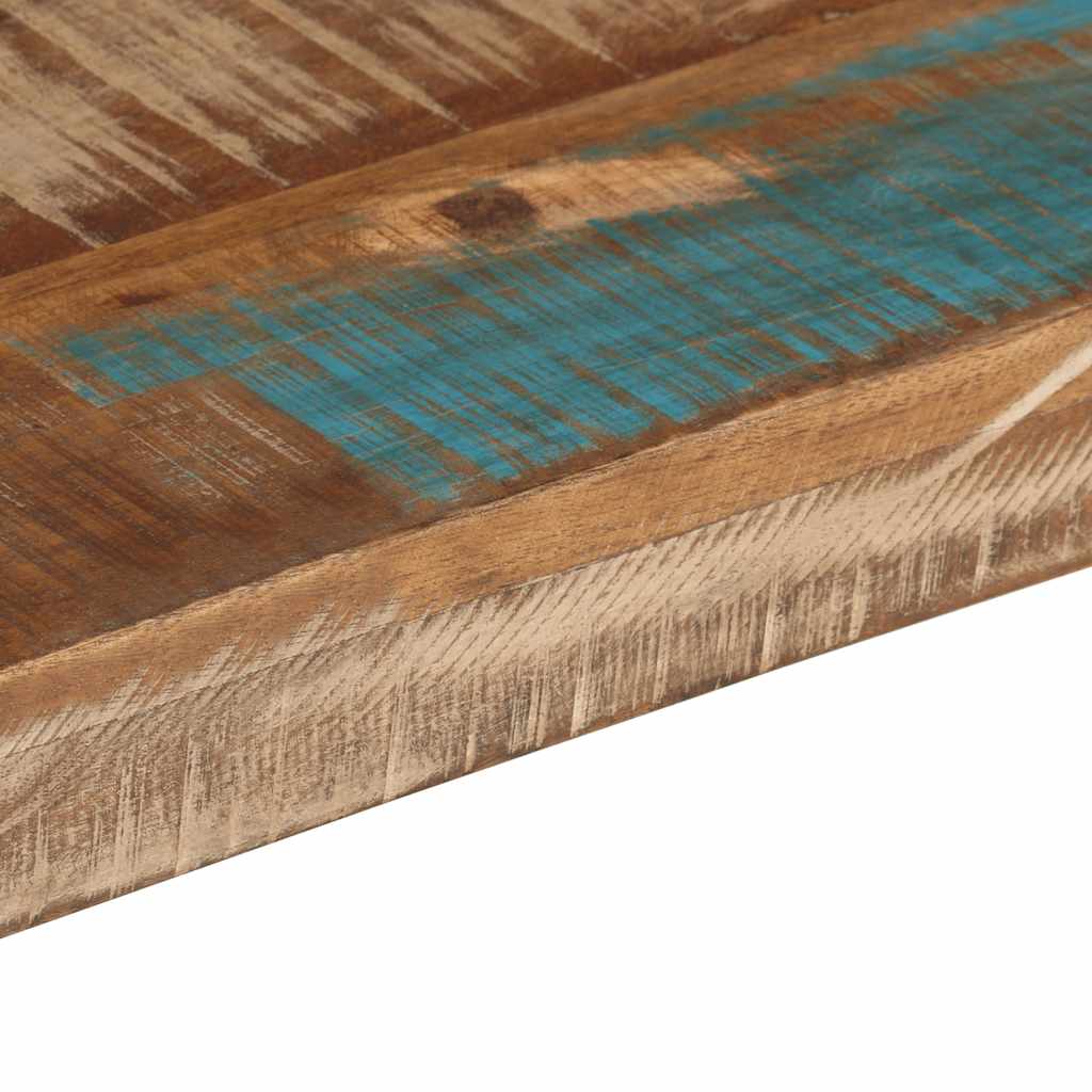 Tv cabinet 120x30x40 cm solid recycled wood and steel - number 9.