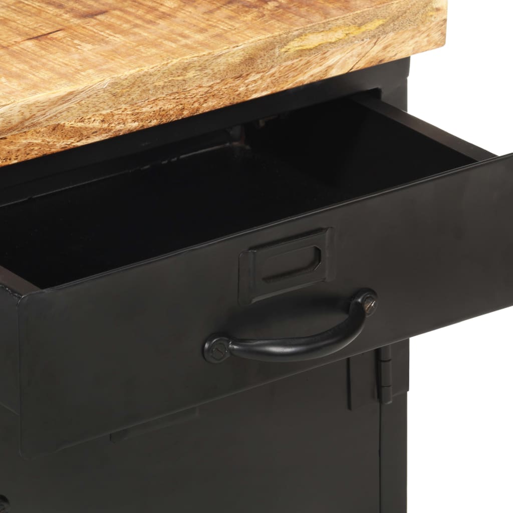 Sengebord 40x30x50 cm massivt mangotræ - number 6.