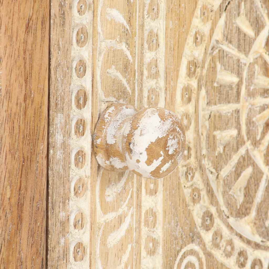 Sofabord 90x50x35 cm massivt mangotræ - number 6.