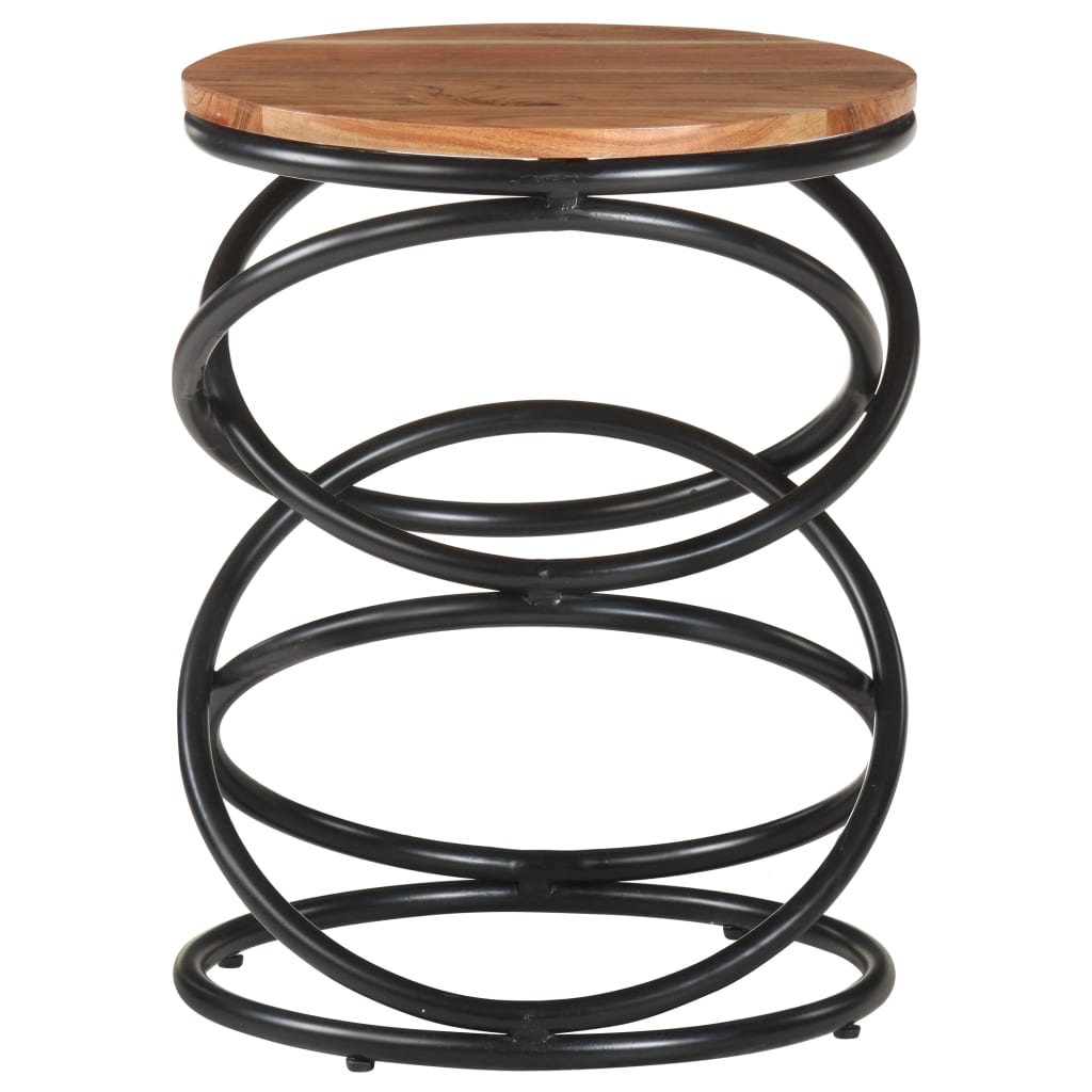 Endebord 40x40x52 cm massivt akacietræ - number 2.