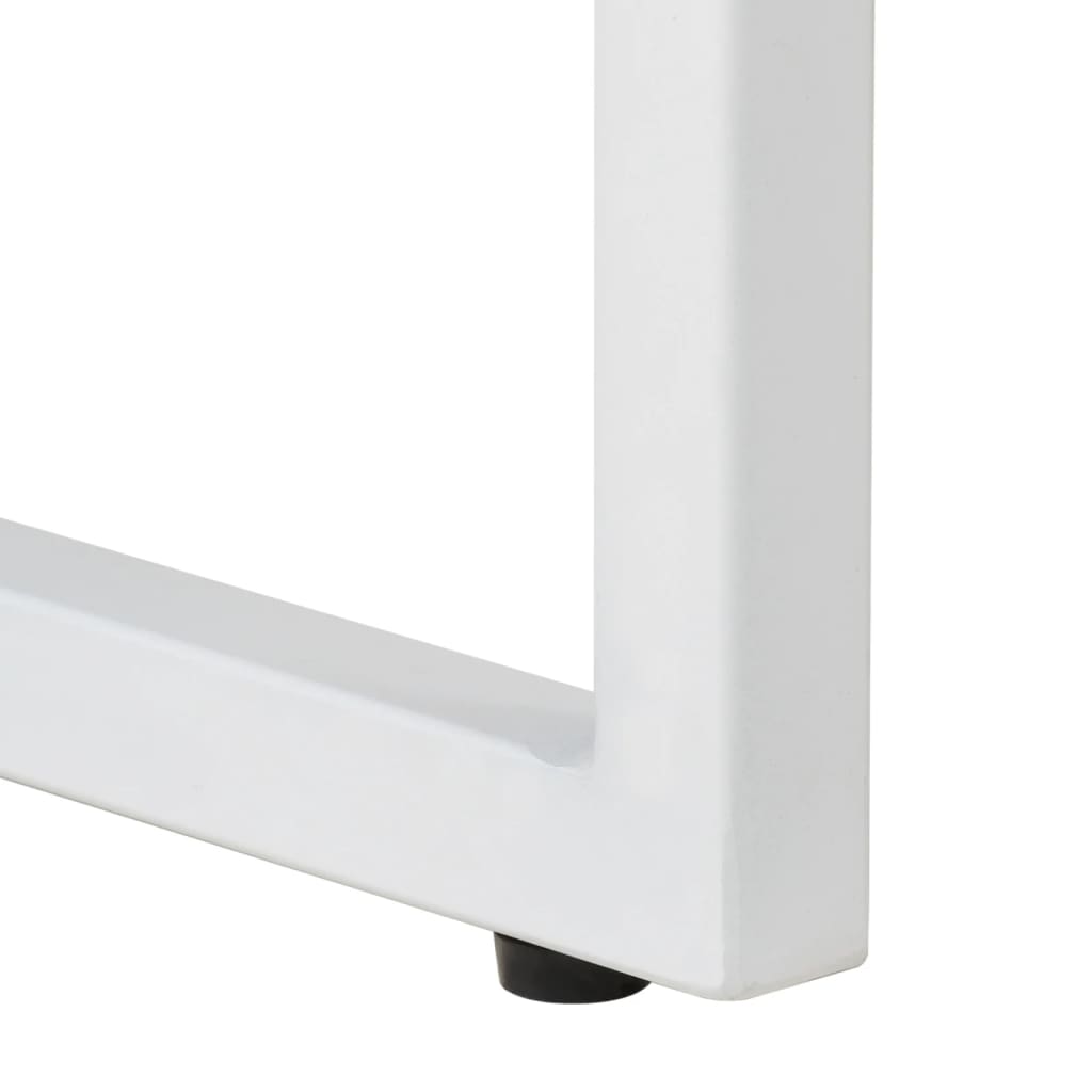 Spisebord massivt akasietre og mangotre - hvit, 120 x 60 x 76 cm, 1 - number 6.