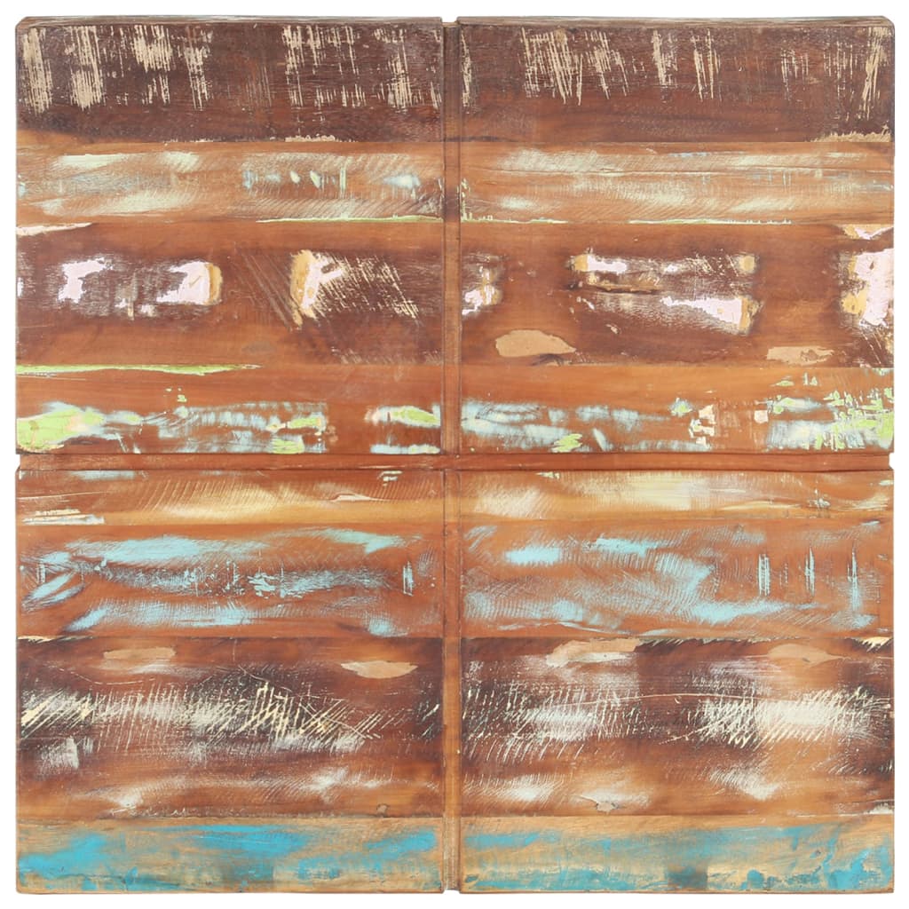 Sofabord 80x80x28 cm massivt genbrugstræ - number 4.