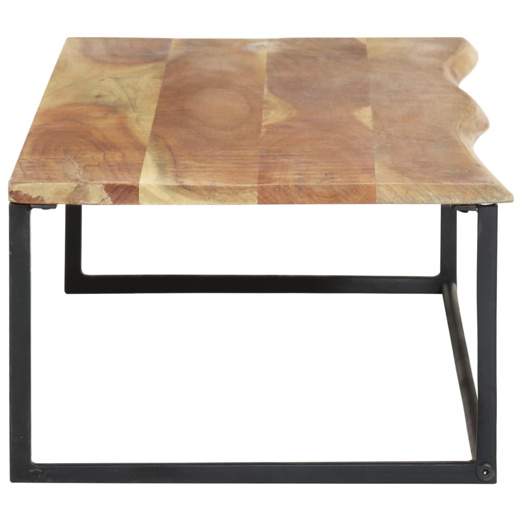 Knagerække med levende kant 100x35x22 cm massivt akacietræ - number 4.