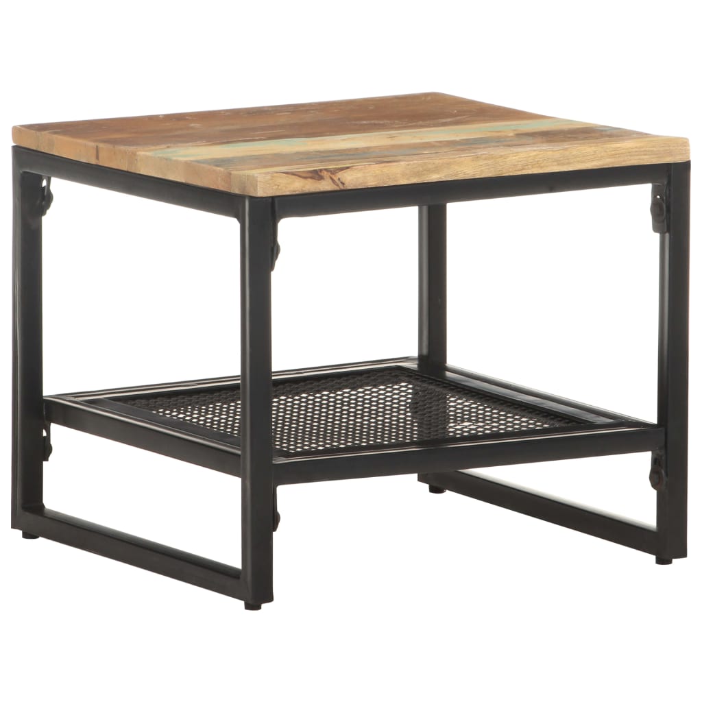 Stolik pomocniczy 40x40x35 cm lite drewno z odzysku - number 1.