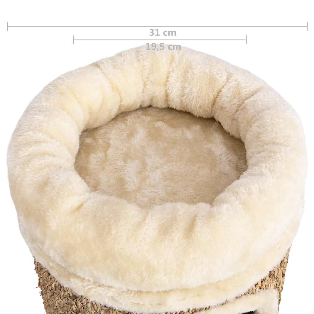 Maison pour chat avec coussin de luxe 33 cm jonc de mer - number 8.