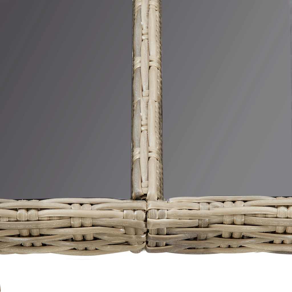 Trädgårdsbord 200x100x74 cm glas och polyrattan brun - number 4.