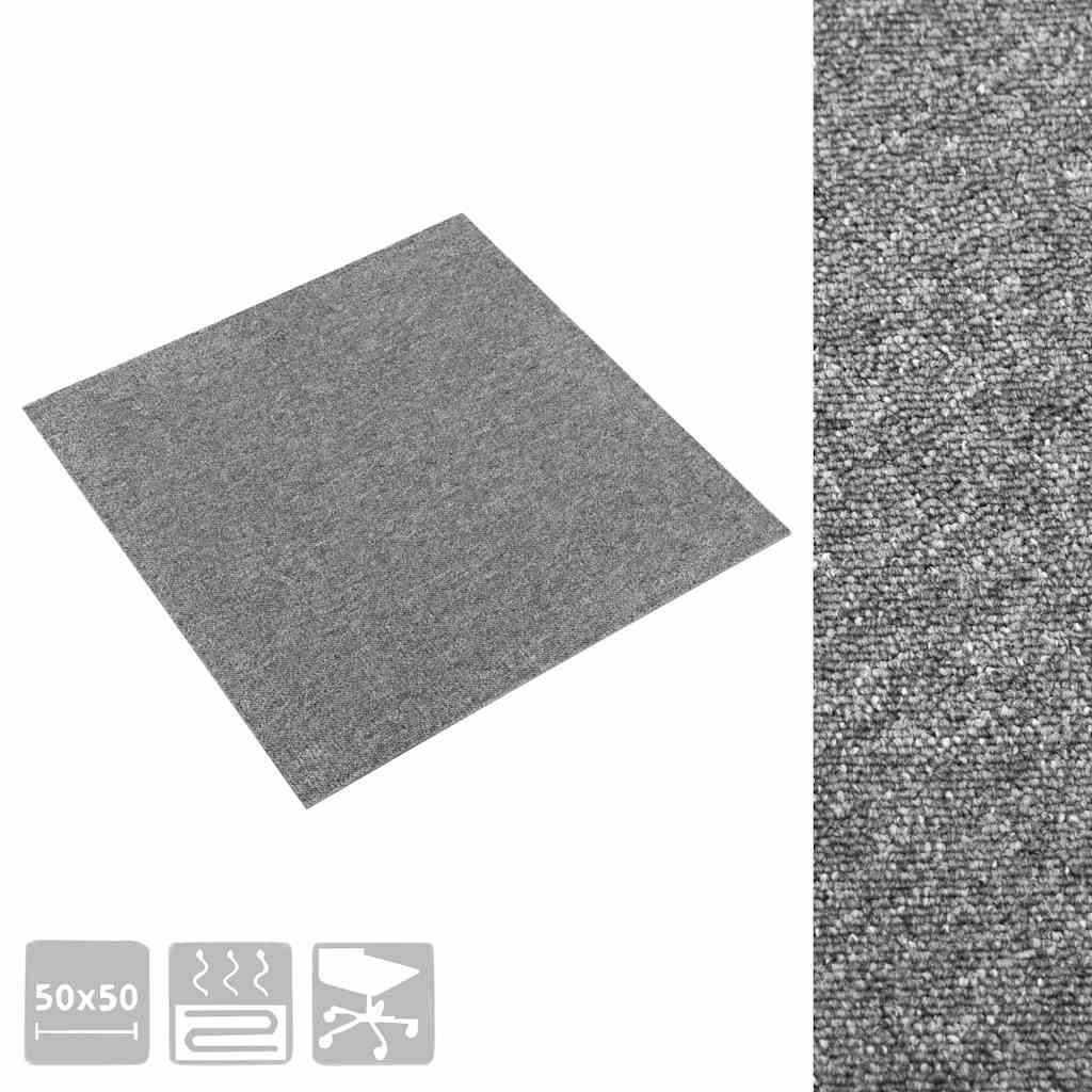 Dalles de moquette 20 pcs. 5 m² 50x50 cm - gris, 1 - number 3.