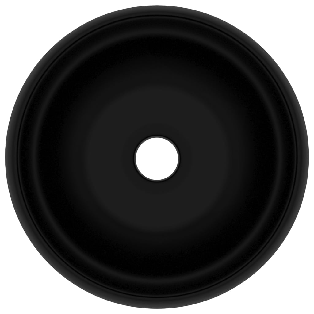 Luksuriøs håndvask 40x15 cm rund keramik - matsort - number 3.