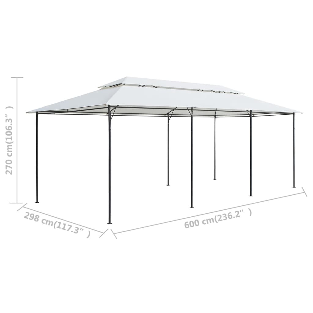 Paviljon 600x298x270 cm 180g/m² - bijeli, ooo 1 - number 6.