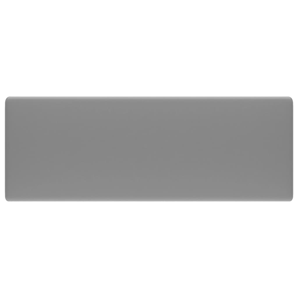 Luksus håndvask overløb 41x41 cm keramik firkantet - mat lysegrå - number 2.