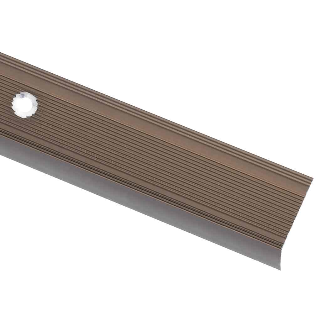 Trappelister 5 stk. l-facon 90 cm aluminium - brun, 90 cm (5 pcs), skruer - number 4.