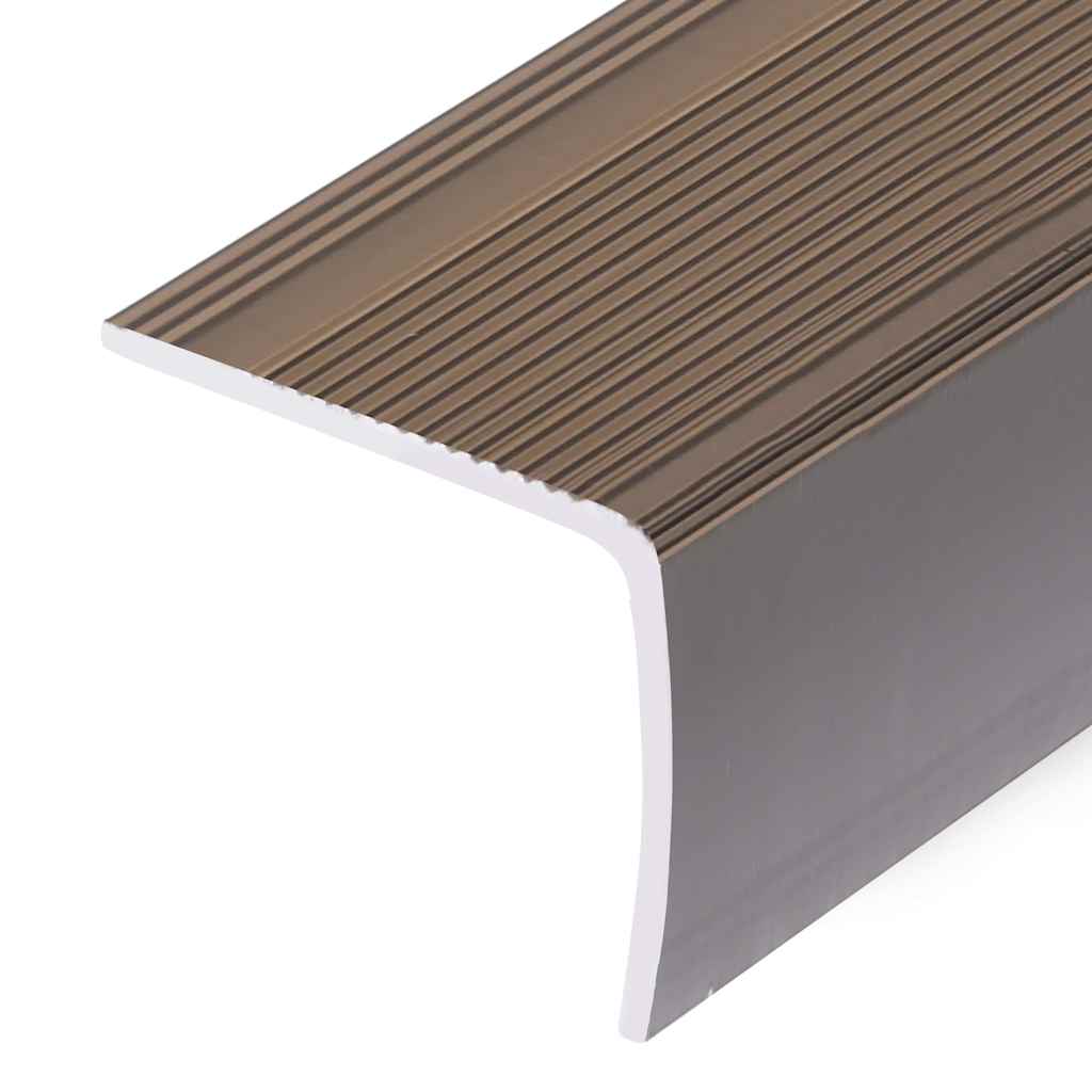 Trappelister 5 stk. l-facon 90 cm aluminium - brun, 90 cm (5 pcs), skruer - number 5.