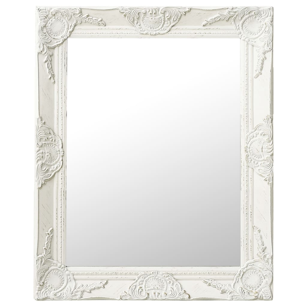 Miroir mural style baroque 50x60 cm blanc - number 1.