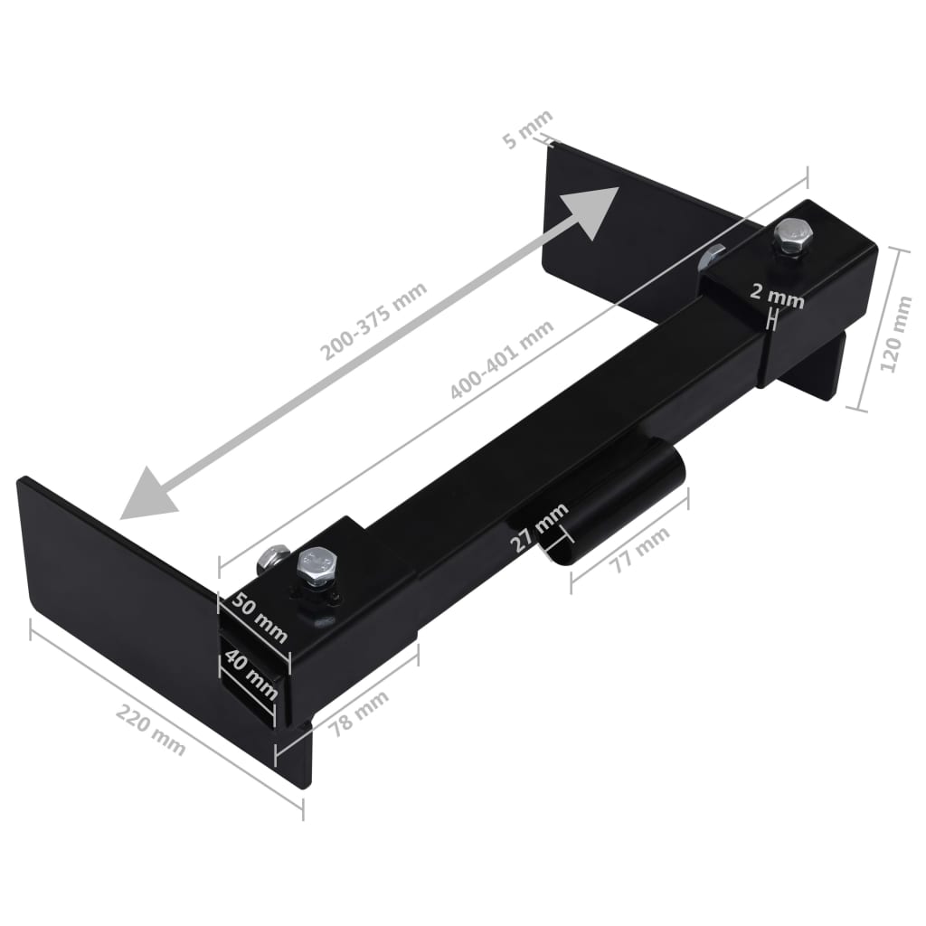 Adapter za snježni plug za kosilicu crni - number 7.